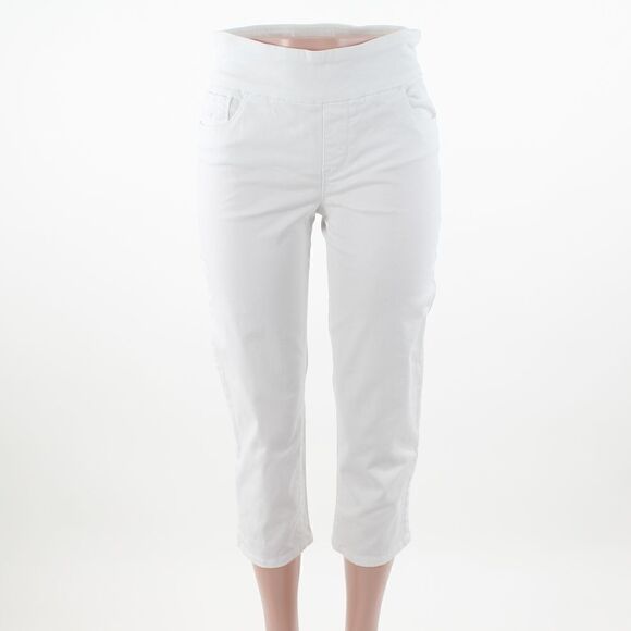 Gloria Vanderbilt Amanda Pull-On Capri Jeans Vintage White - Picture 2 of 5